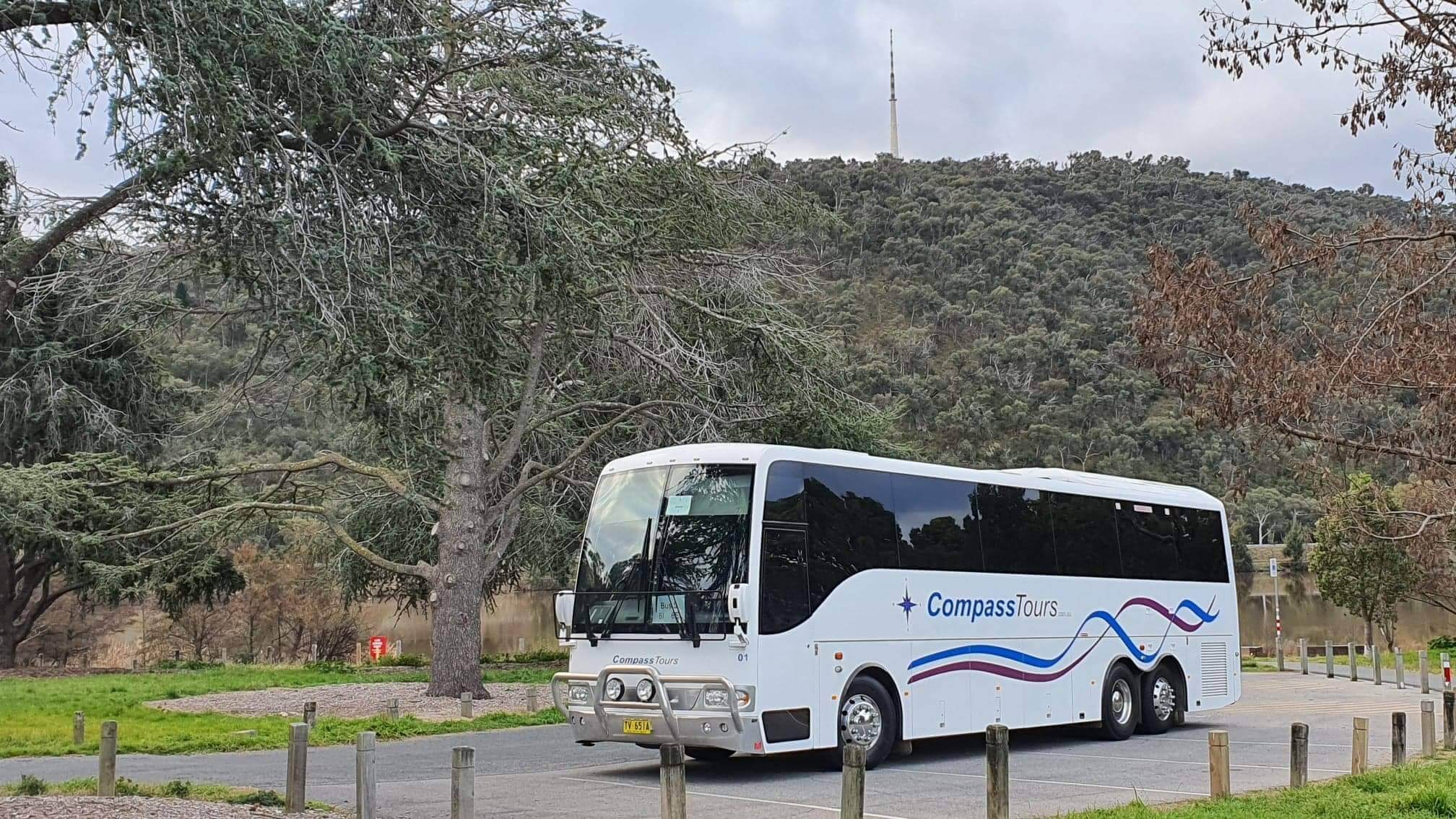 Jeff Chalker with Compass Tours fleet